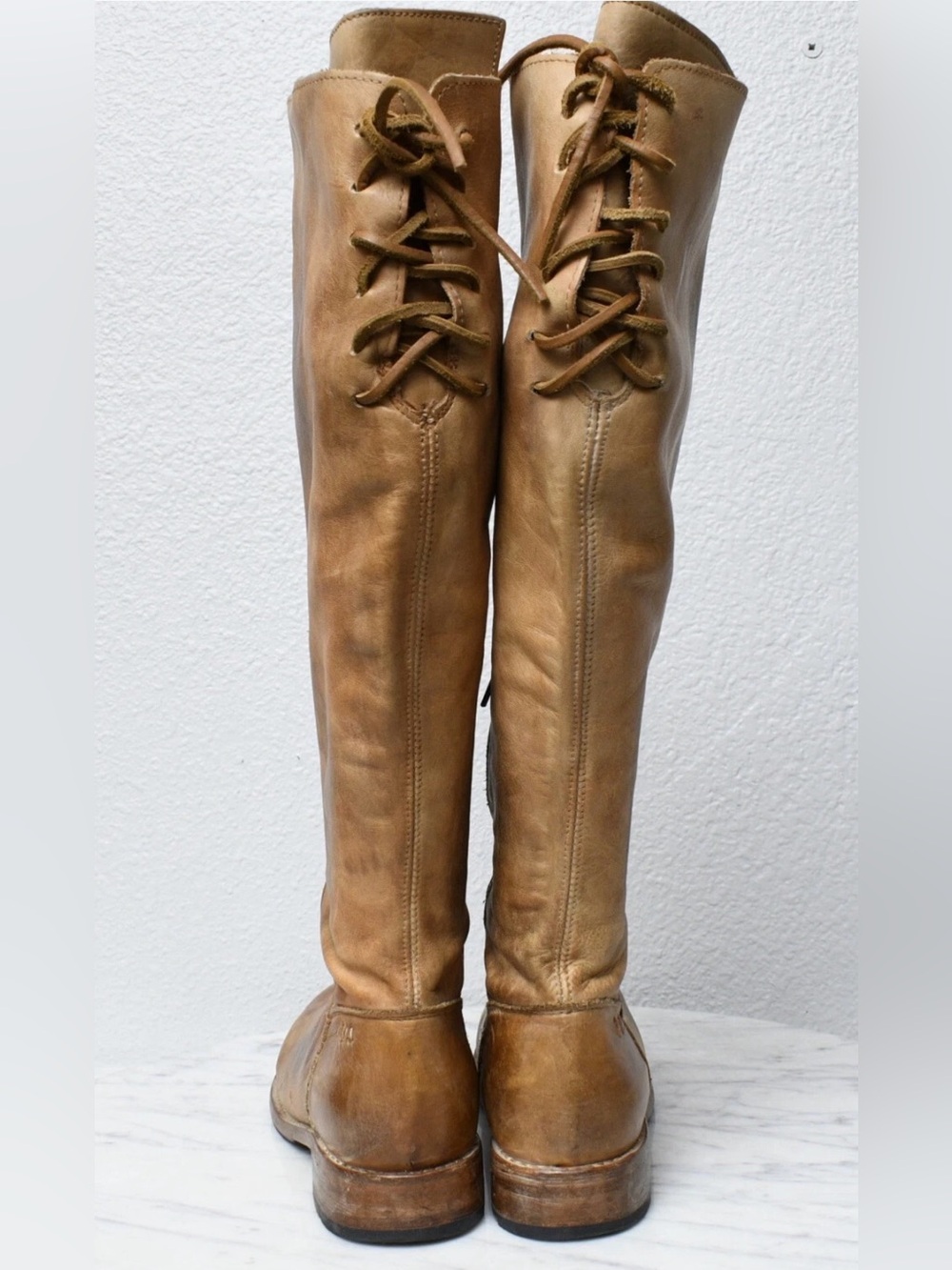 BED STU Women’s Classic Tall Leather Equestrian Riding Boots Camel Brown 9.5 - Picture 2 of 8